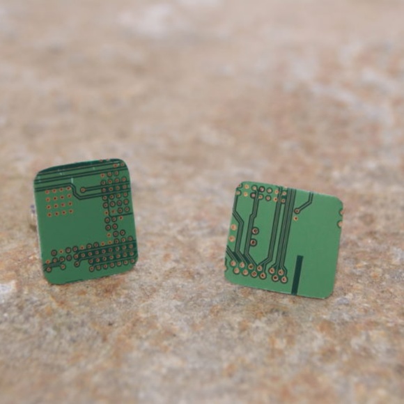 Christine Stoll Circuit Board Cuff Links - Picture 1 of 1